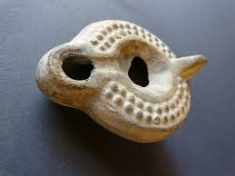 Ancient terracotta oil lamp